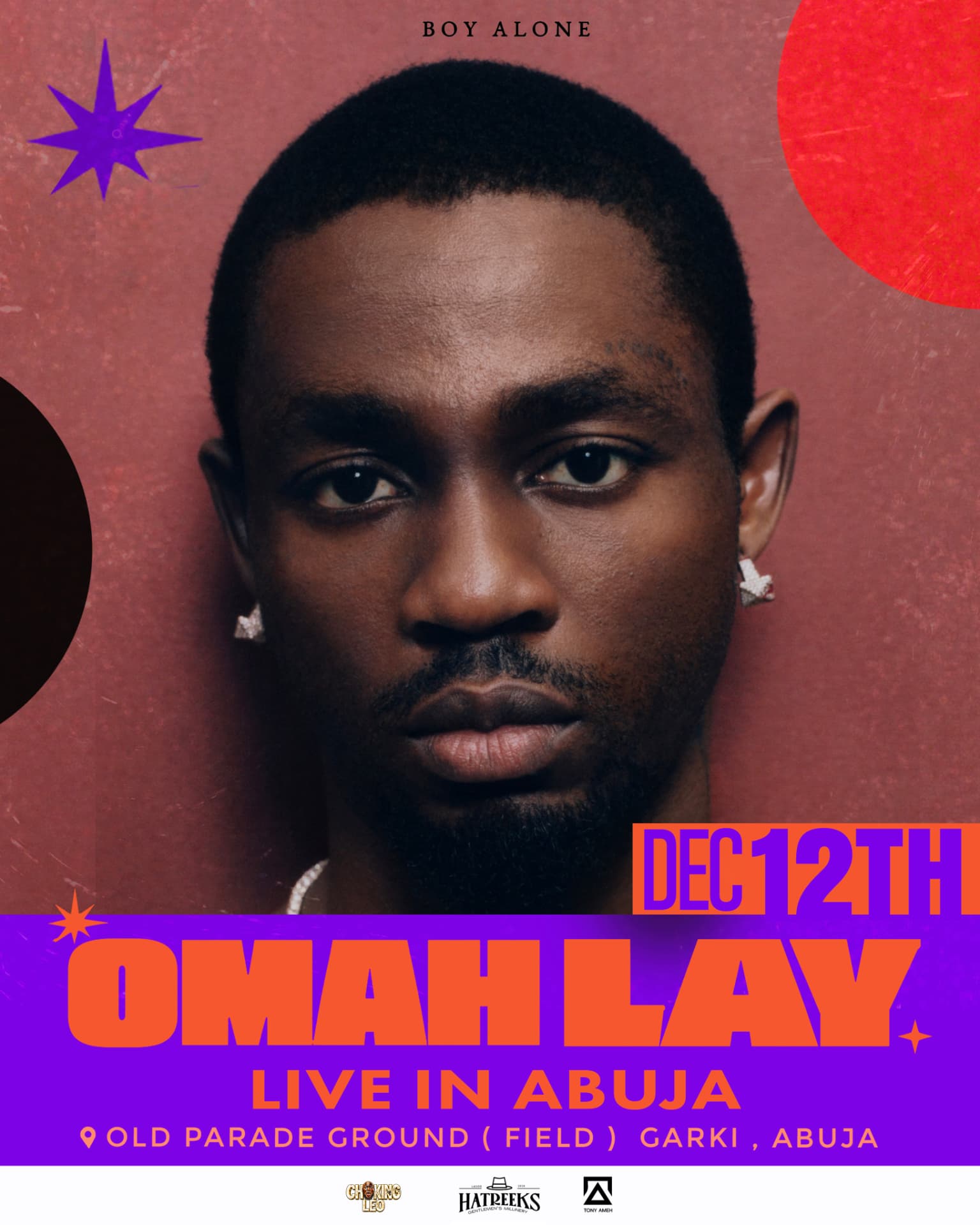 Omah Lay — Live in Abuja, December 12th promo poster